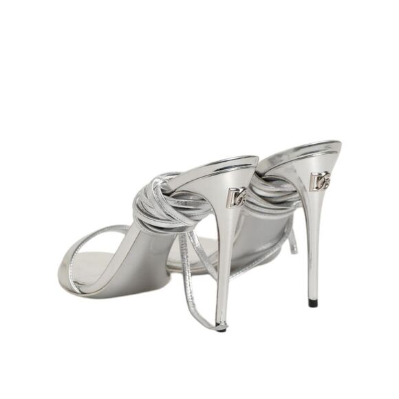 Dolce & Gabbana Silver Strappy High Heels Sandals Women\'s Shoes (Pre-Owned)